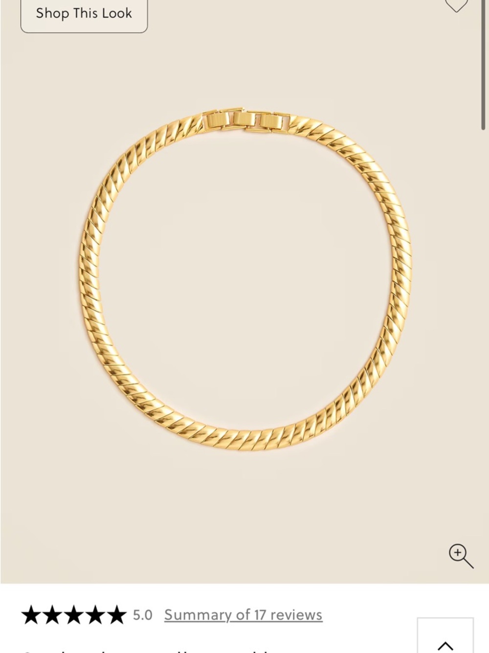 Brand New J. Crew Snake Chain Collar Necklace